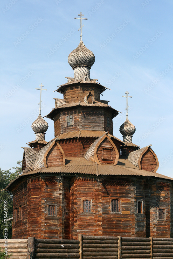 Old wooden church in Suzdal Russia
