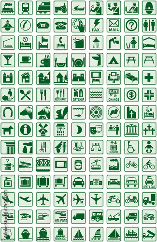 126 Travel and tourism symbol icons