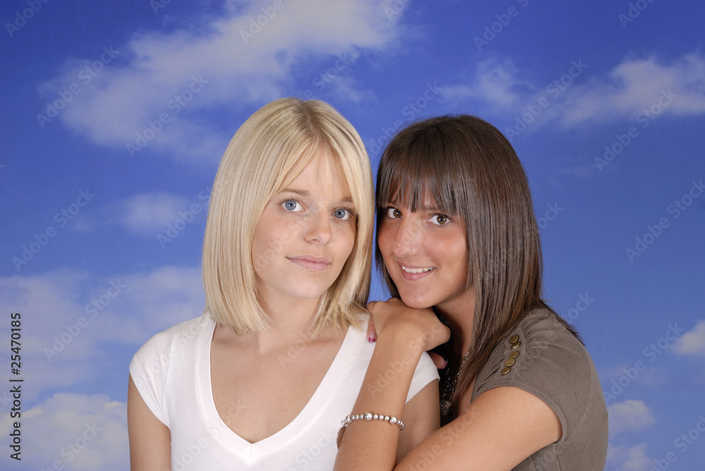 couple of young beautiful women couple of young beautiful women