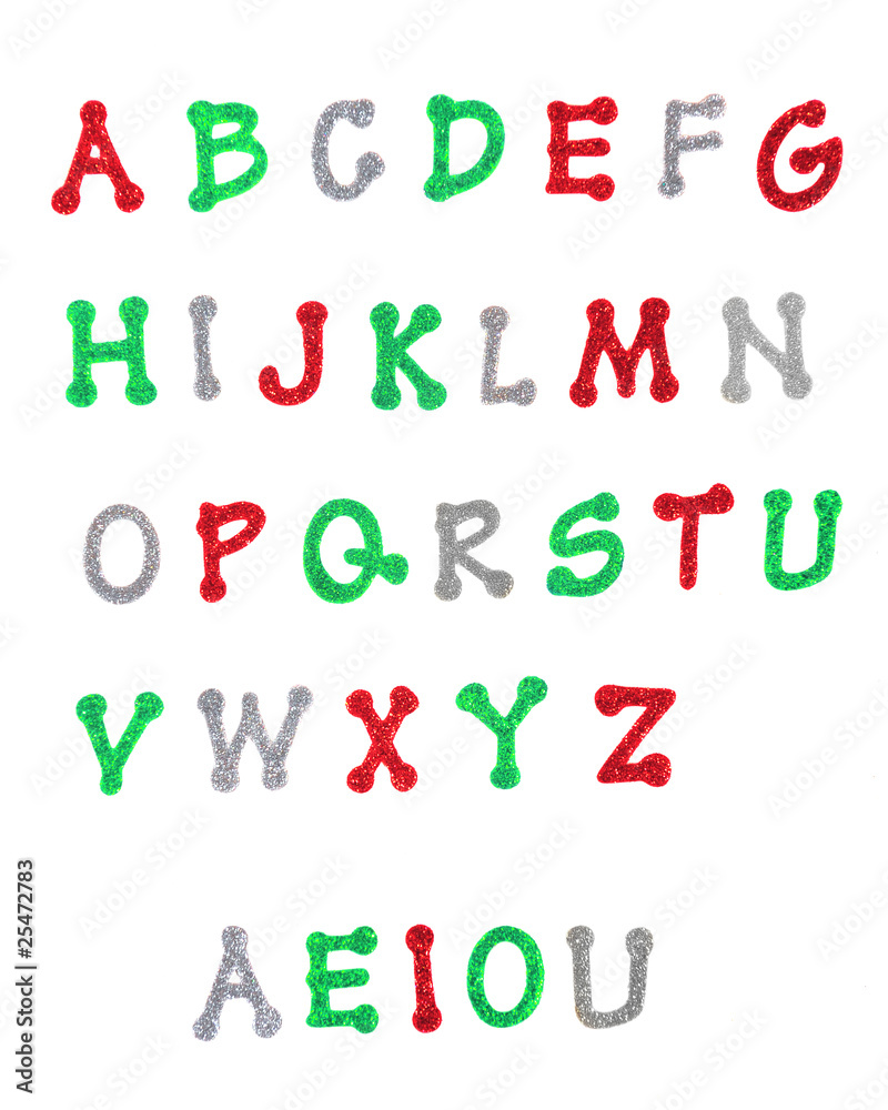 Naklejka premium Sparkling Christmas Alphabet
