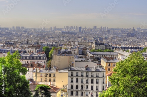 Aerial panoramic view of Paris photo