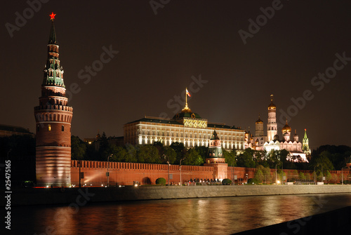 Vászonkép Moscow Kremlin at night
