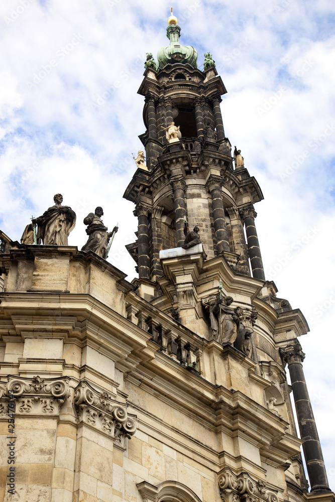 The Spire of the Catholic Court Church in Dresden