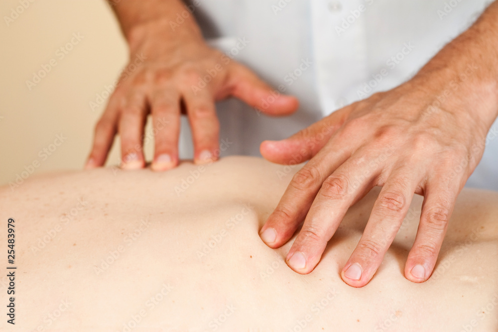 Naklejka premium massaging