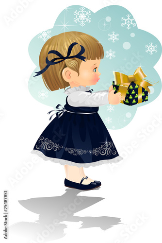 Bimba con regalo
