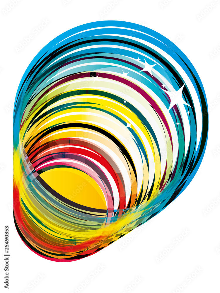 Funky colorful glass vector