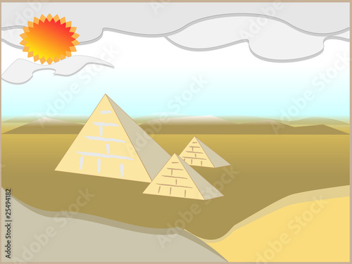 egypt pyramids vectror