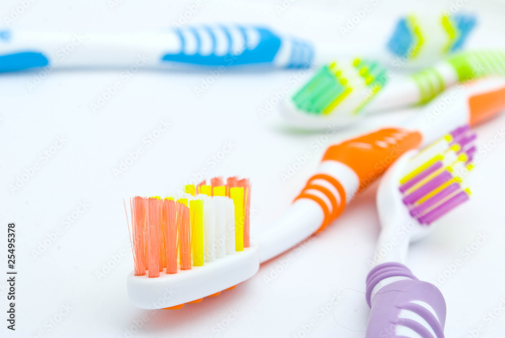 Colourful toothbrushes Colourful toothbrushes