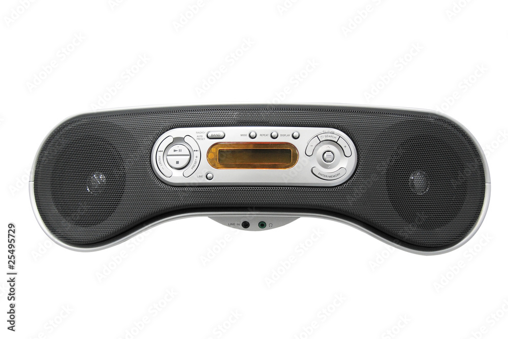 Fototapeta premium Portable radio cassette recorder with CD/MP3 player