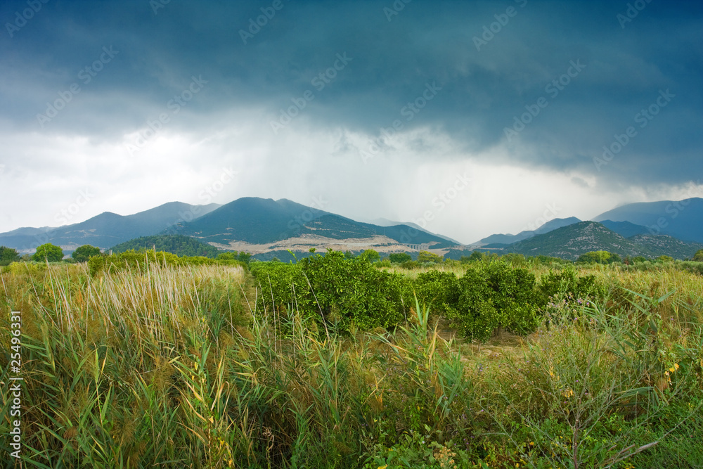 approaching storm in Neretva delta, Croatia approaching storm in Neretva delta, Croatia
