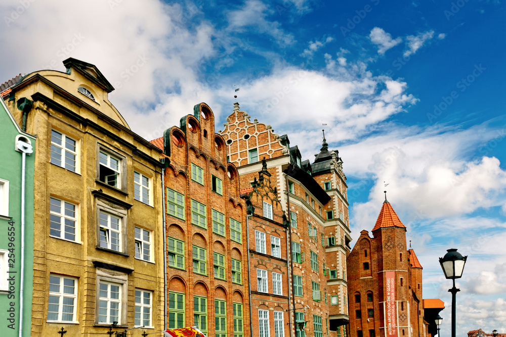 Obraz premium Gdansk city center, old town