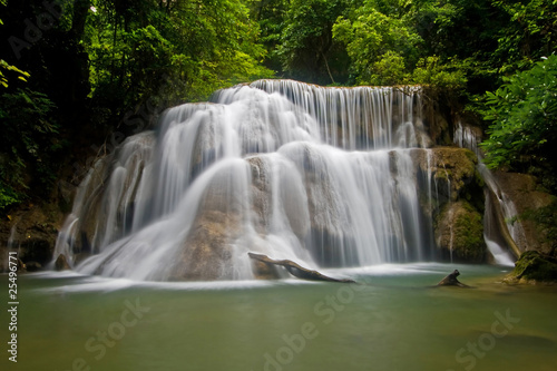 Huay Mae Khamin Waterfall Third Level in Thailand © vichie81