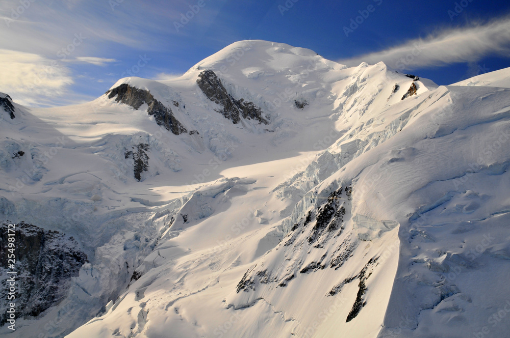 Mont Blanc vue aérienne