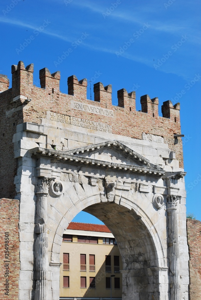Augustus' triumph arch, Rimini, Italy