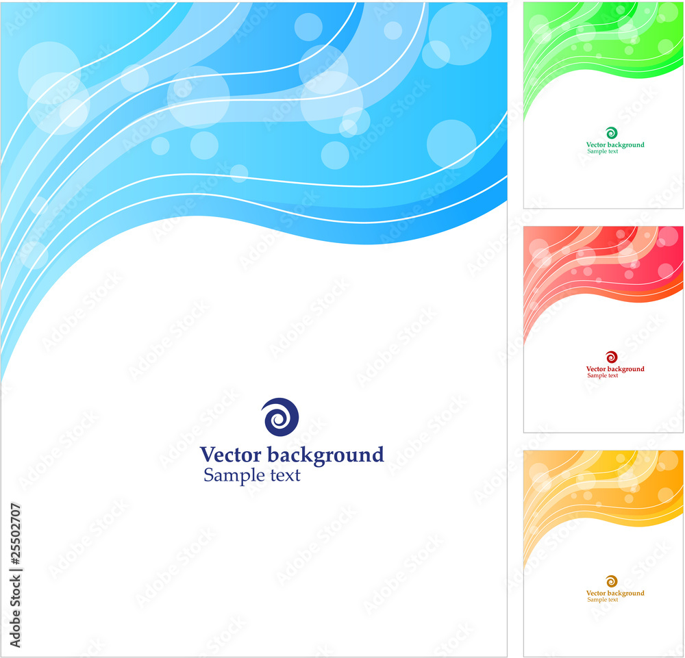 Abstract background. Four variants of color