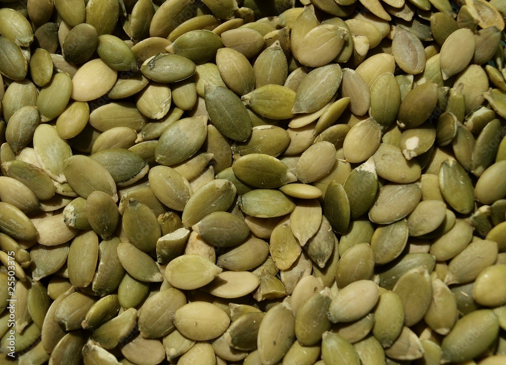 Isolated seeds of organic pumpkins Isolated seeds of organic pumpkins