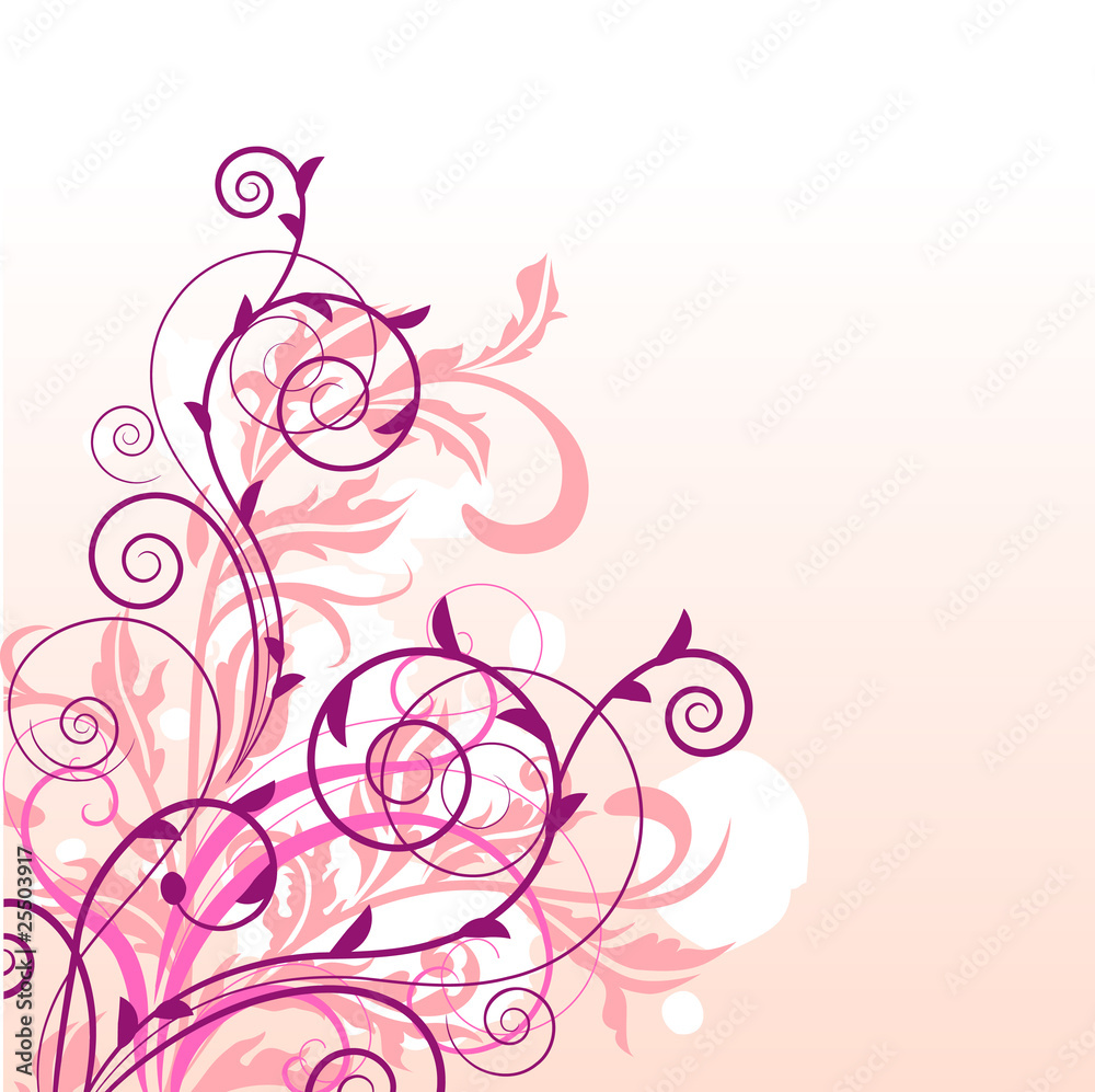 Abstract floral pink background