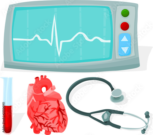 Set of a heart surgery accessories