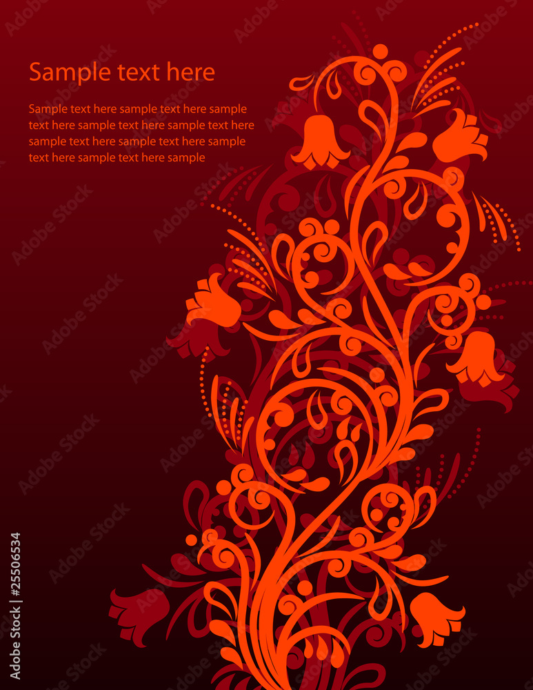 Beautiful floral ornate background Beautiful floral ornate background