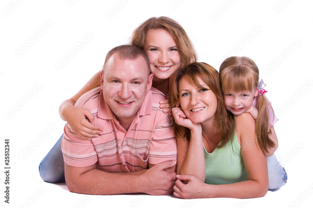 Happy family. Mother, father and two daughters