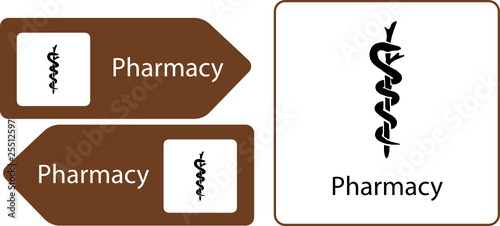 pharmacy directional sign photo