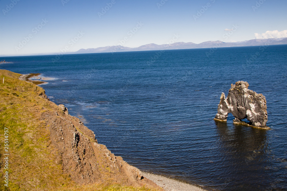 Hvitserkur rocks formation in Iceland.