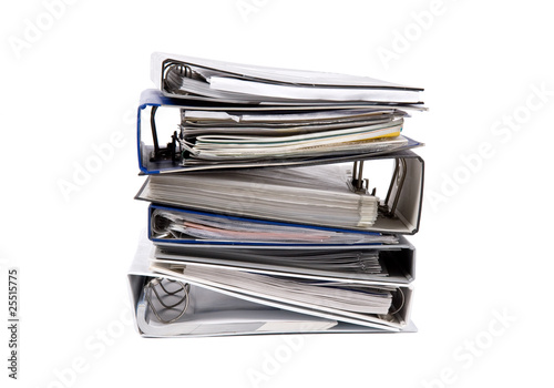 stack of binder documents
