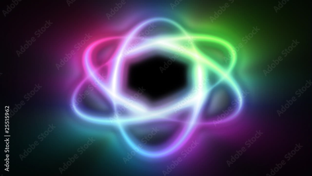 Atom color shine, seamless loop Atom color shine, seamless loop