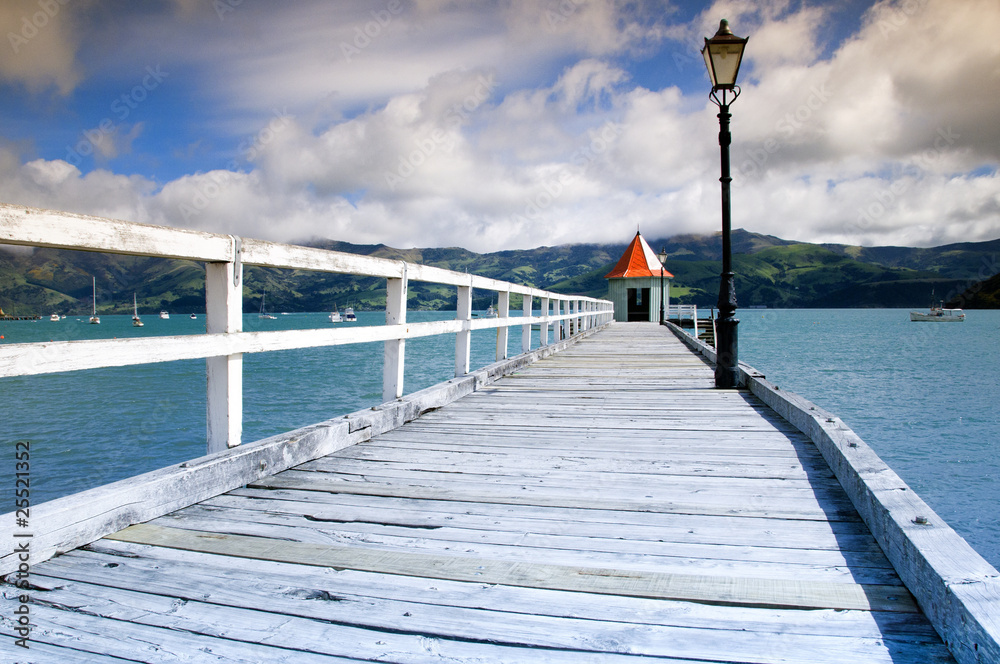 Akaroa Harbour in New Zealand.