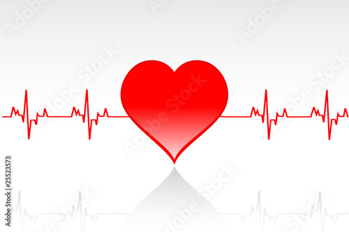 vector heart line