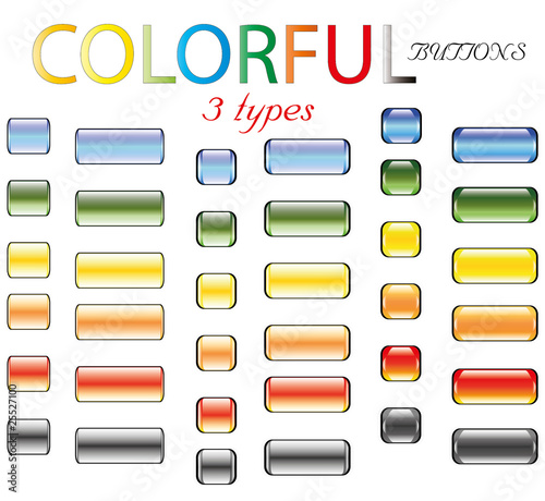 Obraz na płótnie Colored glossy buttons in retro style w salonie