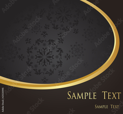 Vintage background golden frame with copy space vector
