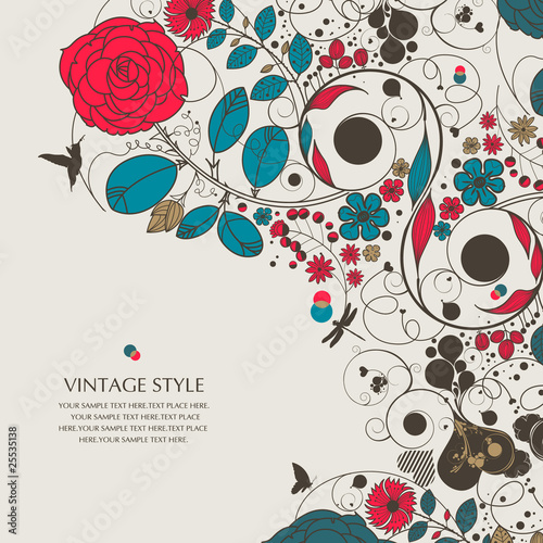 vintage flower-love