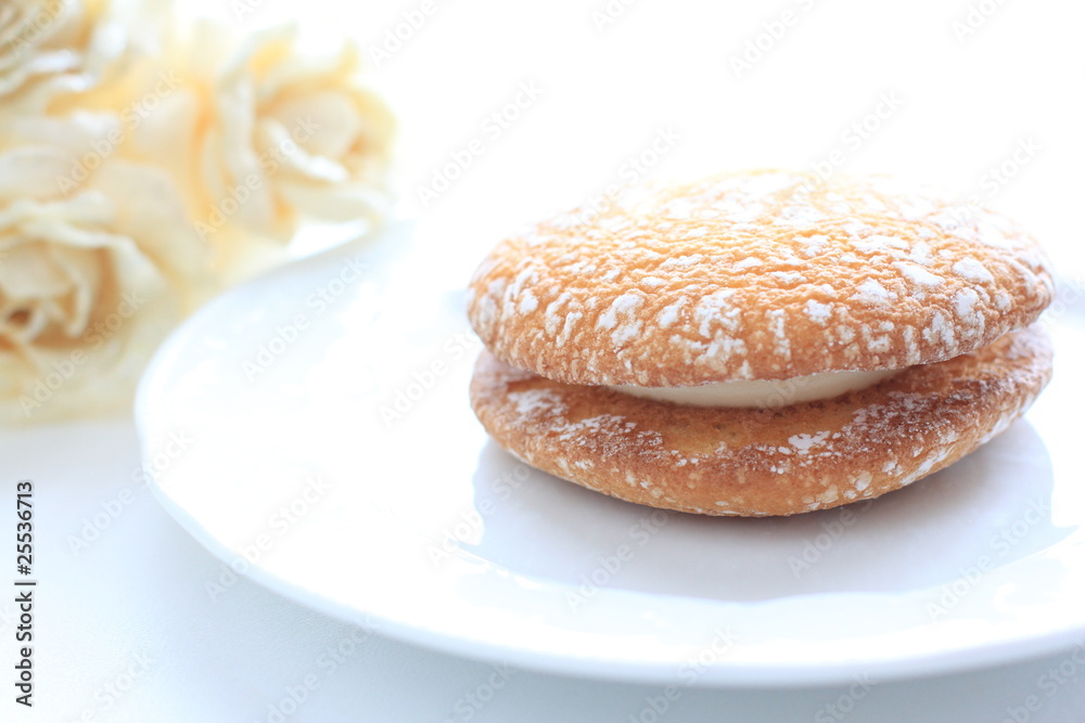 Homemade Japanese Confectionery with iced tea Homemade Japanese Confectionery with iced tea