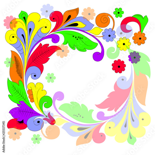 Bright colored floral background