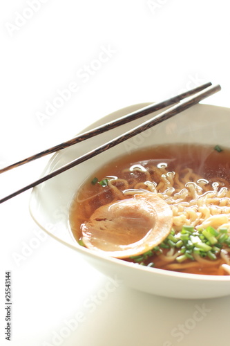 Japanese soup noodles with roasted pork