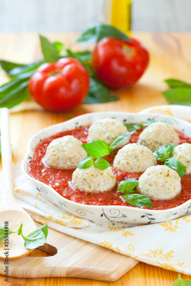 steamed chicken meatballs