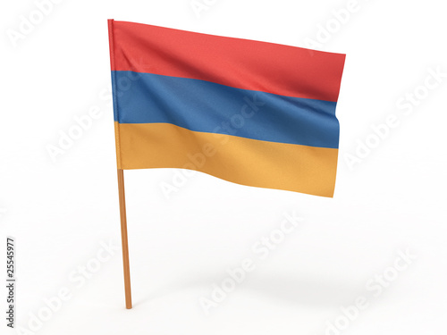 flag fluttering in the wind. Armenia