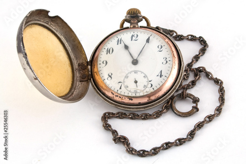 Antique gold pocket watch of the nineteenth century photo