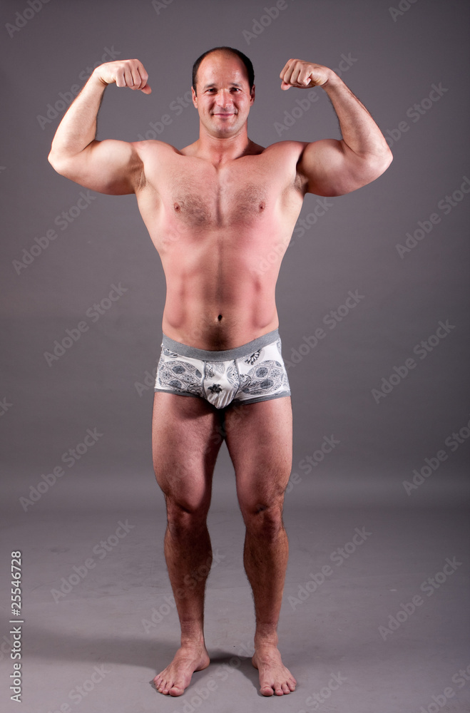 mature bodybuilder posing