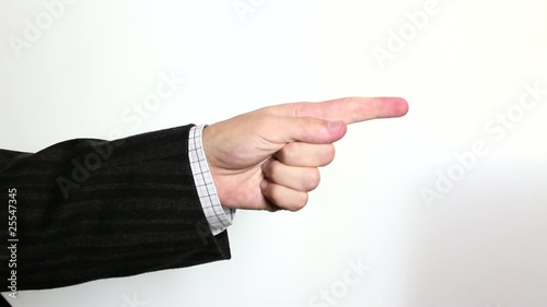 Hand sign: thumb up, down and scolding