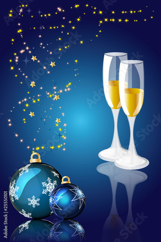 palle blu bicchieri