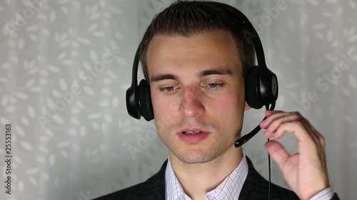 Phone operator with headset