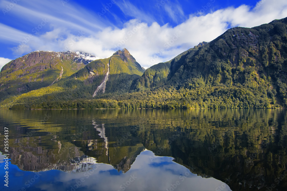 Lake Manapouri in New Zealand.