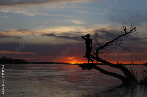 Silhouette of the girl