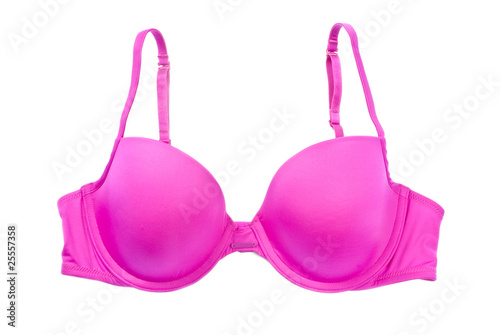 Hot Pink Bra Isolated on White