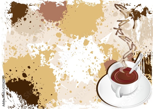 Caffè Espresso in Tazzina-Cup of Coffee Background-2-Vector