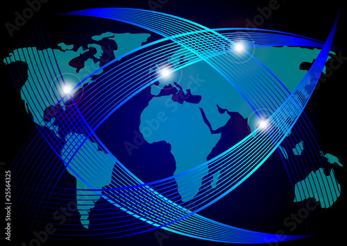 Background - Fibers and World Map
