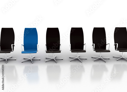 Fotografie Chairs in a row - business concept