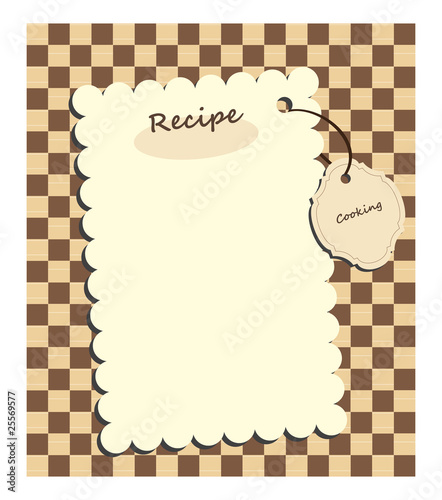 Vector card for recipe